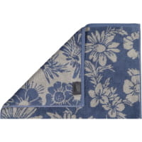 Cawö Handtücher Luxury Home Two-Tone Edition Floral 638 - Farbe: nachtblau - 10 Gästetuch 30x50 cm