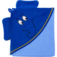 Smithy Die Sendung mit dem blauen Elefanten - Kapuzentuch 100 x 100 cm - Farbe: blau (1503043) - 100