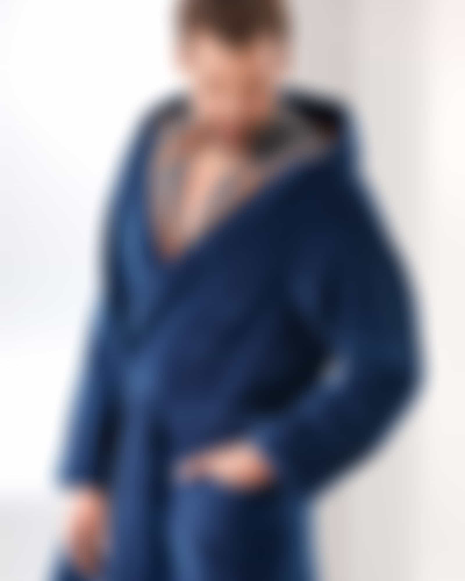 Cawö Home Herren Bademantel Kapuze 831 - Farbe: navy - 13 - M Detailbild 1