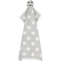 Cawö Handtücher NEW STARS Sterne klein 6261 - Farbe: platin/weiß - 76 - Duschtuch 70x140 cm