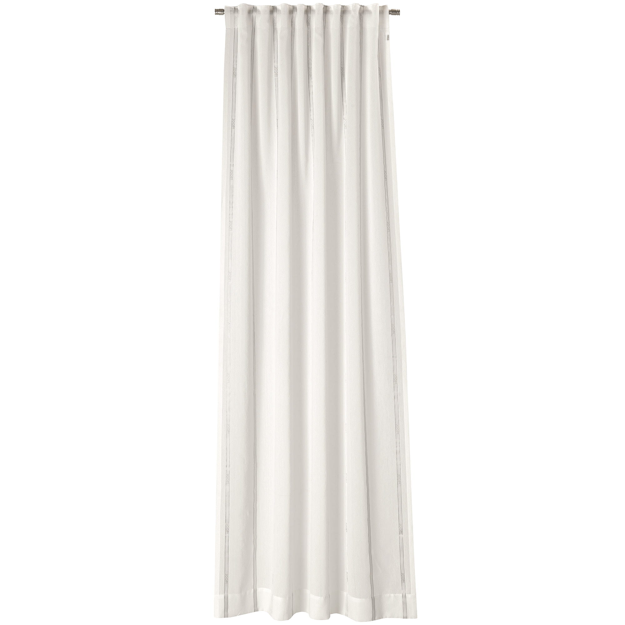 JOOP! Vorhang Gardine Bond - verdecktes Schlaufenband - Größe: 130x250 cm -  Farbe: Weiß-Natur - 001