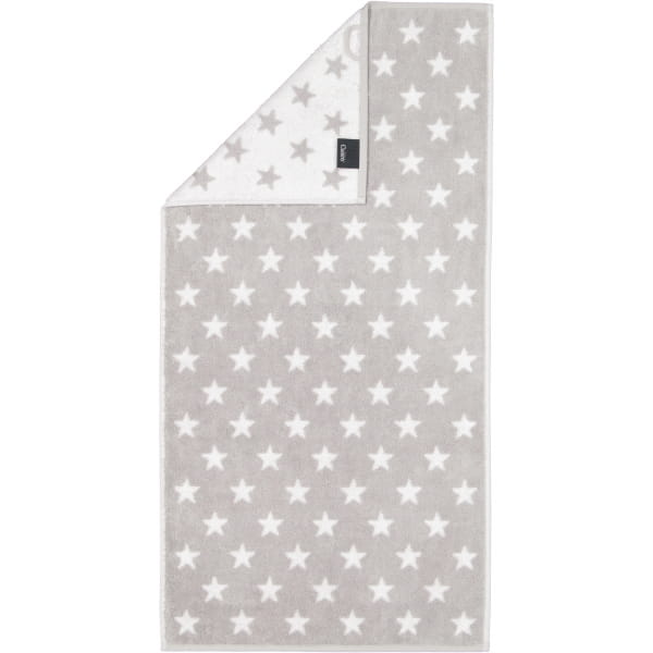 Cawö Handtücher NEW STARS Sterne klein 6261 - Farbe: platin/weiß - 76 - Handtuch 50x100 cm
