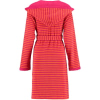 Esprit Damen Bademantel Striped Hoody Kapuze - Farbe: raspberry - 001