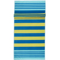 Cawö Beach Strandtuch 5557 - 80x180 cm - Farbe: blau-gelb - 15
