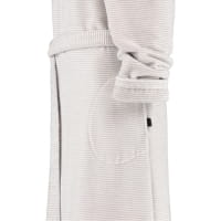 Cawö - Damen Bademantel Two-Tone Kapuze Reißverschluss 6432 - Farbe: platin - 76 - XL