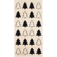Cawö Handtücher Christmas Edition Tannenbäume 794 - Farbe: natur-schwarz - 39 - Handtuch 50x100 cm