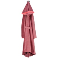 Cawö - Damen Bademantel Two-Tone Kapuze 6425 - Farbe: rot - 27