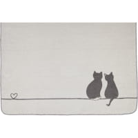 Cawö Wohndecken CUTE CATS EDITION You &amp; Me 62630 - Farbe: stein/anthrazit - 70 - 150x200 cm