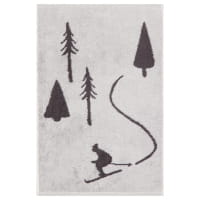 Cawö Handtücher WINTER EDITION Skifahrer 6272 - Farbe: platin/basalt - 70