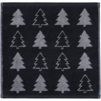 Cawö Christmas Edition Tannenbäume 794 - 3er Pack Seiftücher 30x30 cm - Farbe: schwarz - 90