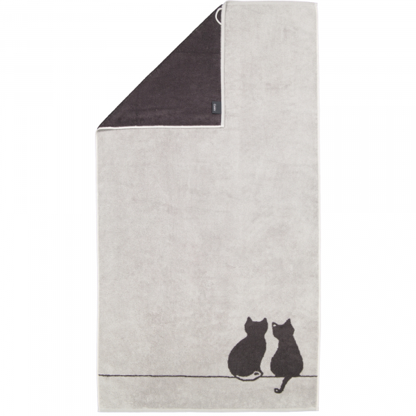 Cawö Handtücher CUTE CATS EDITION You & Me 6263 - Farbe: platin/basalt - 70 günstig online kaufen
