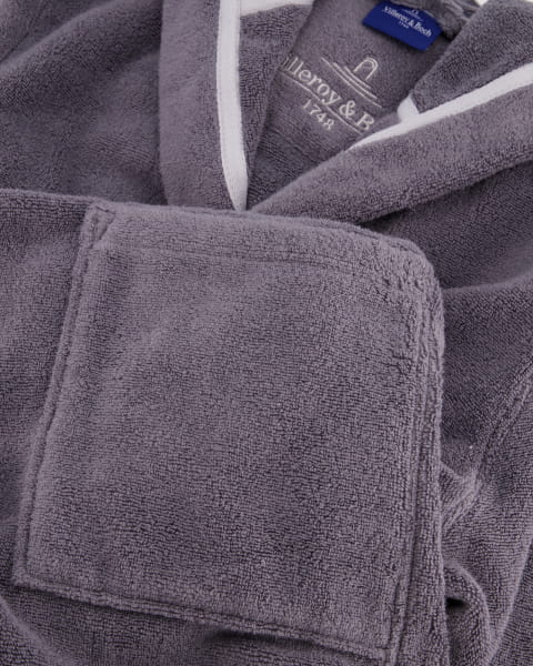 Villeroy & Boch Herren Bademantel Kapuze 2523 - Farbe: shadow-grey - 77 - XL