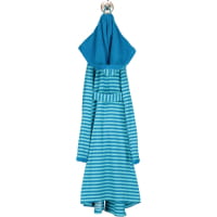 Esprit Damen Bademantel Striped Hoody Kapuze - Farbe: turquoise - 002