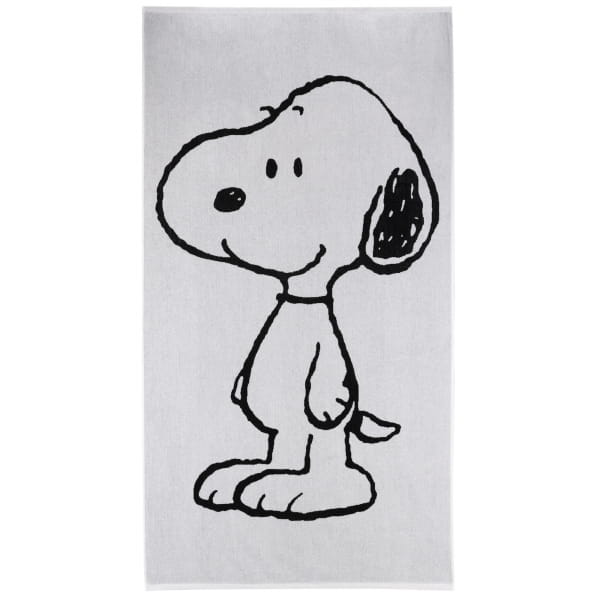 Vossen Strandtücher PEANUTS Snoopy Beach - Farbe: black/white - 0001 - 100x180 cm