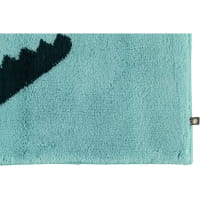Rhomtuft - Badteppich Croc - Farbe: mint/pazifik - 1210 - 60x90 cm