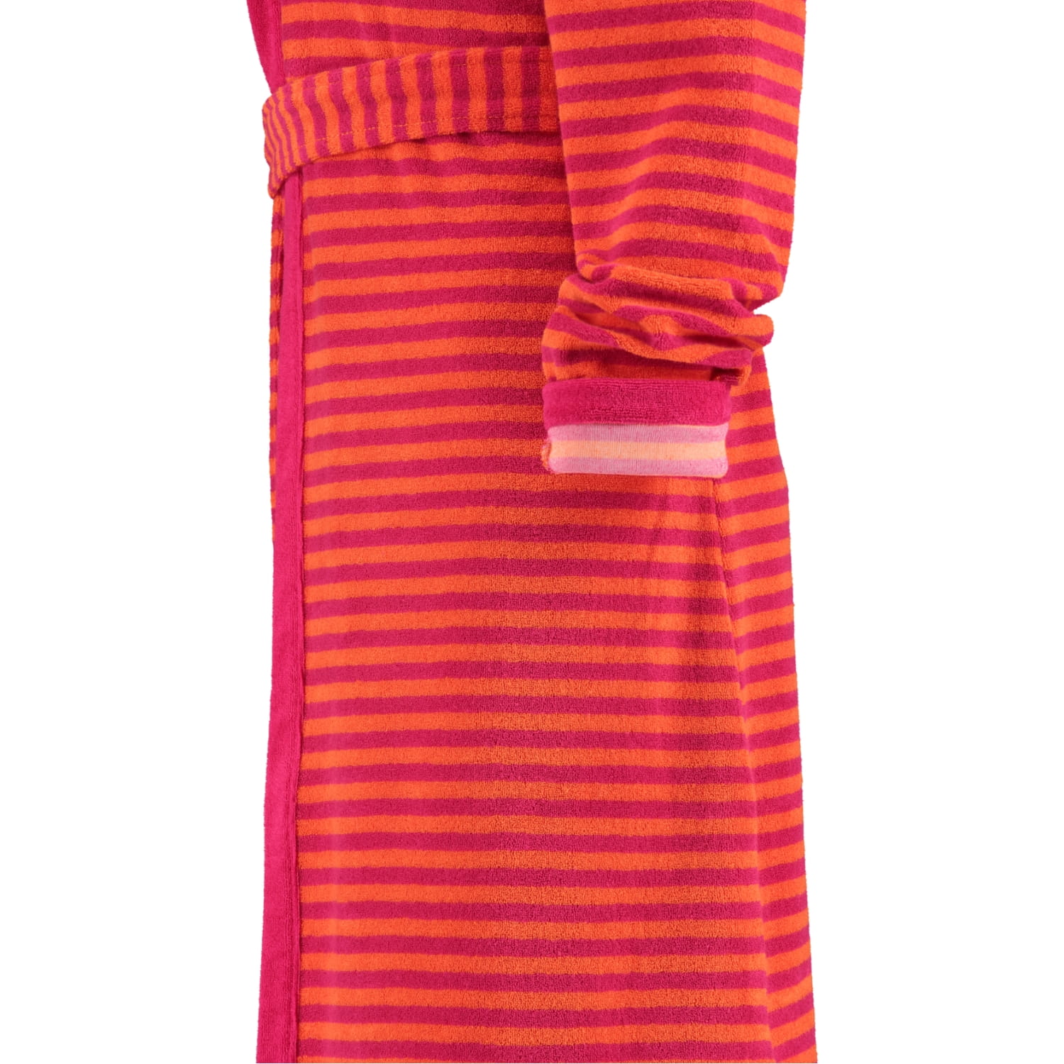 Esprit Damen Bademantel Striped Hoody Kapuze - Farbe: raspberry - 001 |  Damen | Bademantel