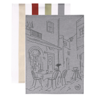 bugatti Geschirrtücher Caprese 2er Set - Farbe: urban grey - 0003 - 50x70 cm