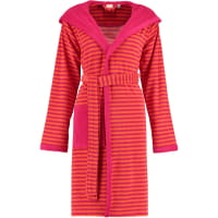 Esprit Damen Bademantel Striped Hoody Kapuze - Farbe: raspberry - 001