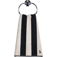 Möve Handtücher Superwuschel Blockstreifen - Farbe: black/cashmere - 082