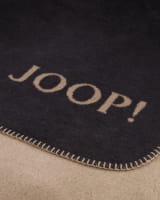 JOOP! Wohndecken Uni-Doubleface - Farbe: Anthrazit-Karamell - 150x200 cm