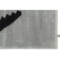Rhomtuft - Badteppich Croc - Farbe: perlgrau/kaviar - 1212 - 70x130 cm