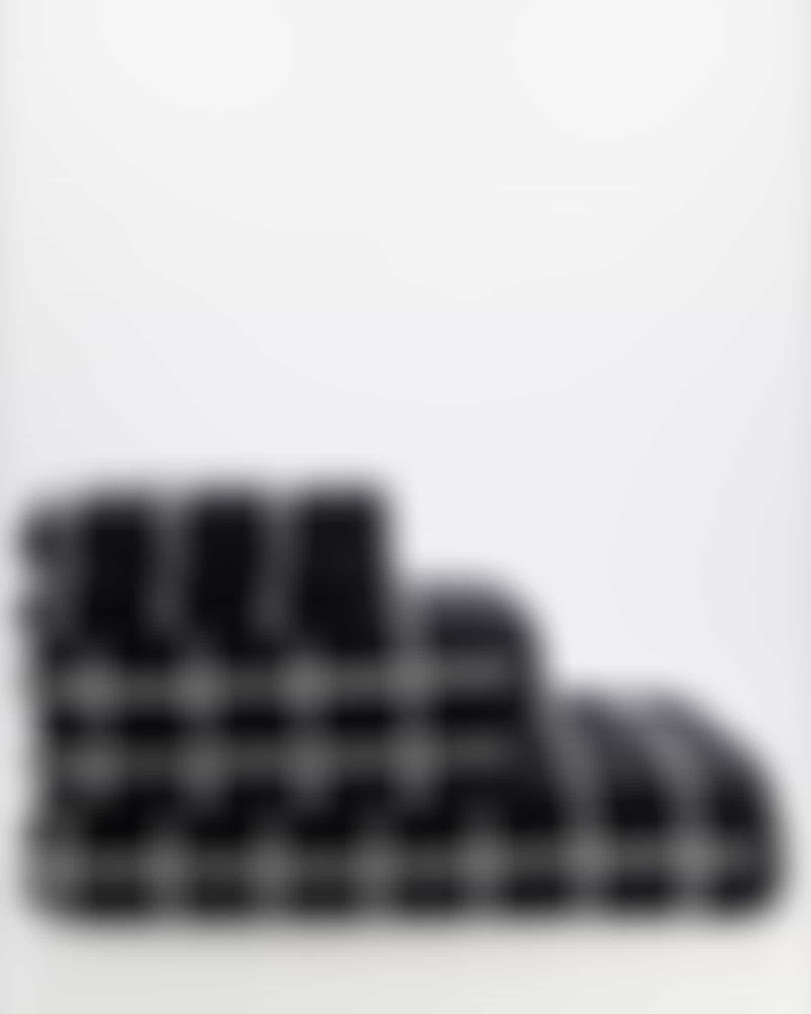 Cawö Zoom Karo 123 - Farbe: schwarz - 97 - Handtuch 50x100 cm