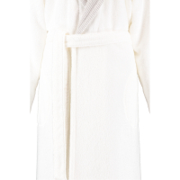 Cawö Damen Bademantel Kapuze 4345 - Farbe: weiß-silber - 607 - XS