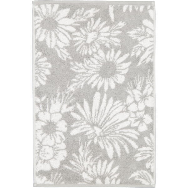 Cawö Handtücher Luxury Home Two-Tone Edition Floral 638 - Farbe: platin - 76 - Gästetuch 30x50 cm