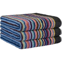 Cawö Handtücher Remake Streifen 2022 - Farbe: anthrazit-multicolor - 18 - Duschtuch 70x140 cm