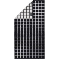 Cawö Zoom Karo 123 - Farbe: schwarz - 97 - Seiflappen 30x30 cm