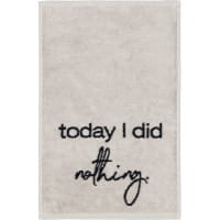 Cawö Gästetücher Postcard Towels Edition 100 - Farbe: today I did nothing - 04 - 30x50 cm