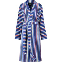 Cawö Damen Bademantel Kimono 3343 - Farbe: blau-multicolor - 12 - M