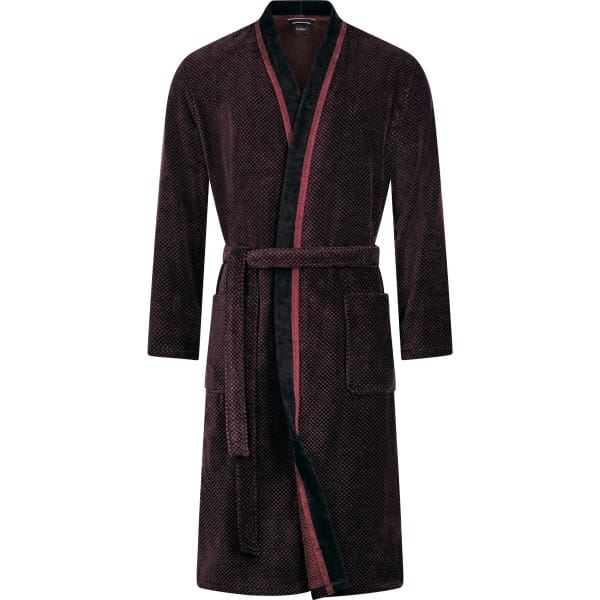 Cawö Bademäntel Herren Kimono 4839 - Farbe: rot-schwarz - 92 - XL