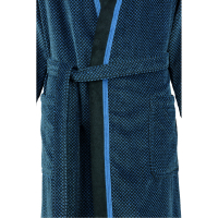 Cawö - Herren Bademantel Kimono 4839 - Farbe: blau/schwarz - 19 - S