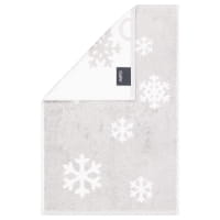 Cawö Handtücher WINTER EDITION Schneekristalle 6270 - Farbe: platin/weiß - 76