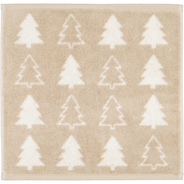 Cawö Christmas Edition Tannenbäume 794 - 3er Pack Seiftücher 30x30 cm - Farbe: natur - 33 - 30x30 cm