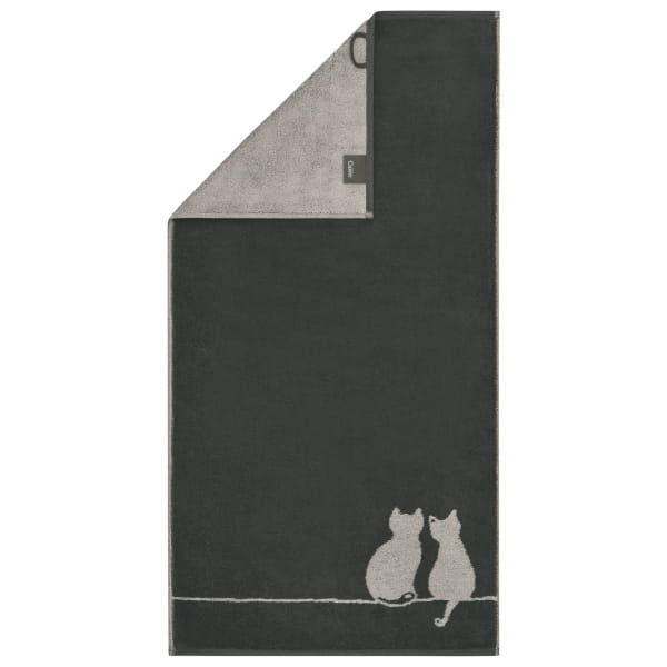 Cawö Handtücher CUTE CATS EDITION You & Me 6263 - Farbe: basalt/platin - 77 günstig online kaufen
