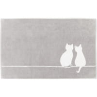 Cawö Badematten CUTE CATS You & Me 6263 - Farbe: platin/weiß - 76 - 50x80 cm