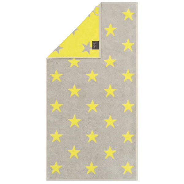 Cawö Handtücher NEW STARS Sterne groß 6260 - Farbe: platin/lime - 75 - Dusc günstig online kaufen
