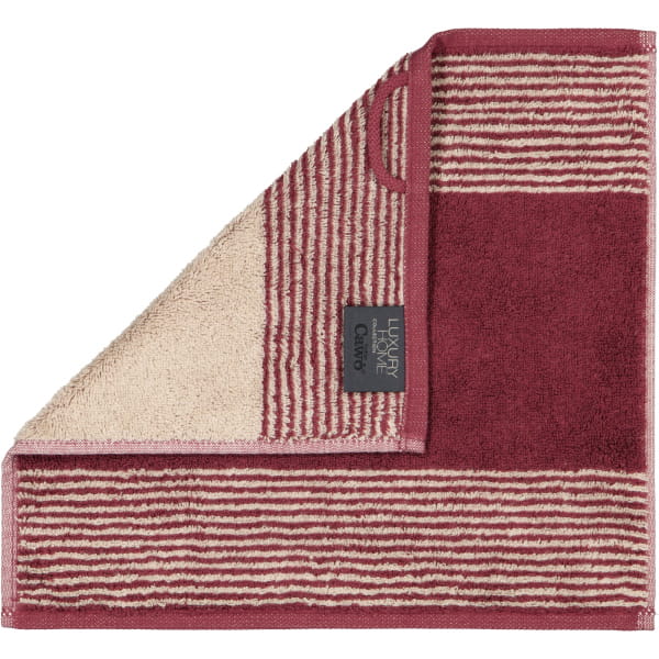 Cawö Handtücher Luxury Home Two-Tone 590 - Farbe: bordeaux - 23 - Seiflappe günstig online kaufen