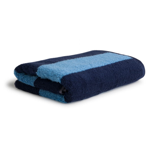 Möve Handtücher Superwuschel Blockstreifen - Farbe: deep sea/cornflower - 042