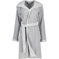 Vossen Bademäntel Damen Kurzmantel mit Kapuze Juno - Farbe: grau melange - 7380 - S