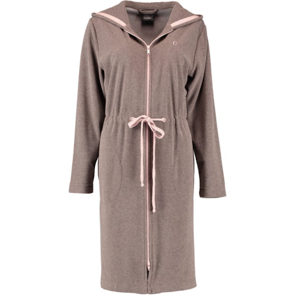 Cawö Home Active Damen Kurzmantel Kapuze TG RV 821 - Farbe: mocca-rosé - 32 - S