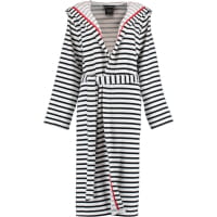 Cawö - Damen Bademantel Kapuze 1243 - Farbe: schwarz-weiß - 96 - S