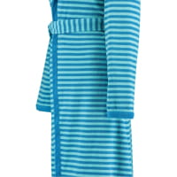 Esprit Damen Bademantel Striped Hoody Kapuze - Farbe: turquoise - 002