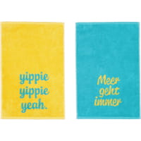 Cawö Gästetücher Postcard Towels Edition 100 - Farbe: yippie yippie yeah - 08 - 30x50 cm