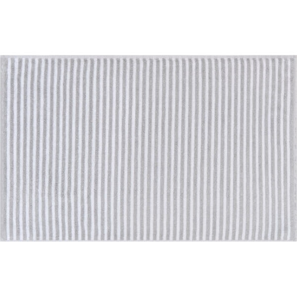 Cawö Badematten Two-Tone Stripes 480 - Farbe: platin - 76 - 50x80 cm