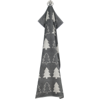 Cawö Christmas Edition Tannenbäume 958 - Farbe: schiefer - 77 - Duschtuch 80x150 cm