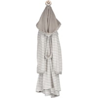 Esprit Damen Bademantel Striped Hoody Kapuze - Farbe: stone - 005