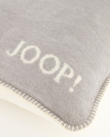 JOOP! Kissenhülle Melange-Doubleface - Größe: 50x50 cm - Farbe: Silber-Natur